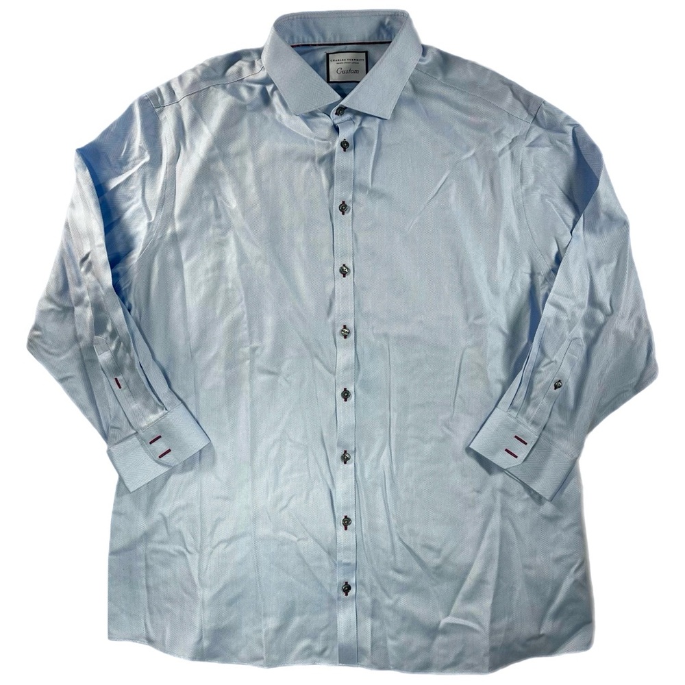 Charles Tyrwhitt Jermyn Street London Long Sleeve Blue Button-up Shirt XXL-XXXL